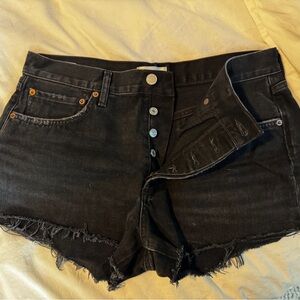Black Denim Agolde Shorts